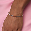 Серебряный жесткий браслет с фианитом Miestilo