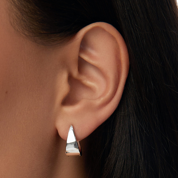 Серьги серебро 925 женские конго без вставок Miestilo