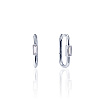 Минималистичные серебряные серьги-конго с фианитами MIESTILO  Miestilo