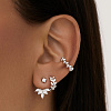 Серьги серебро 925 серебряные пусеты с камнями ювелирные Miestilo