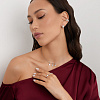 Серебряный шарм капля 6*4 в касте Miestilo
