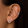 Серебряные серьги гвоздики с фианитом D3 Miestilo