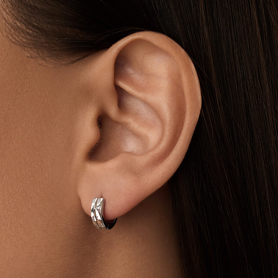 Серебряные серьги кольца Miestilo