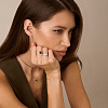 Кольцо серебро 925 ювелирное змея с фианитами Miestilo