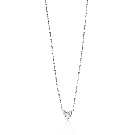 Серебряная подвеска с фианитом в огранке сердце MIESTILO  Miestilo