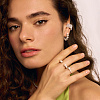 Серьги конго серебро 925 серебряные круглые с жемчугом Miestilo