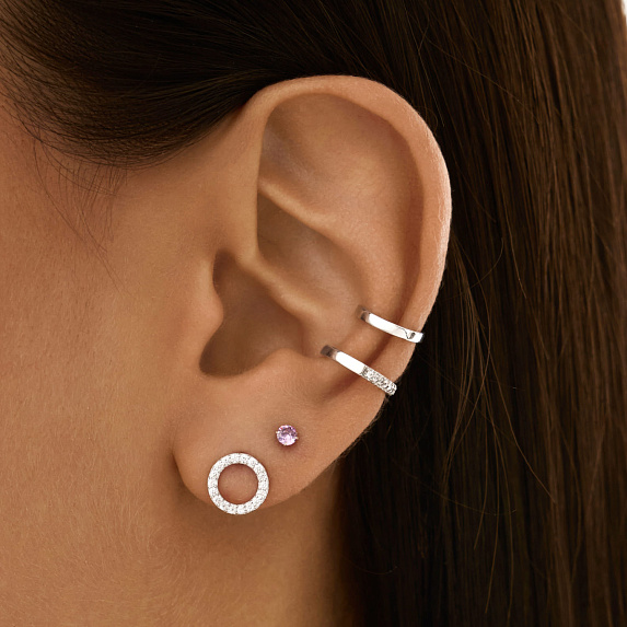 Серьги серебро 925 серебряные гвоздики женские с камнем Miestilo