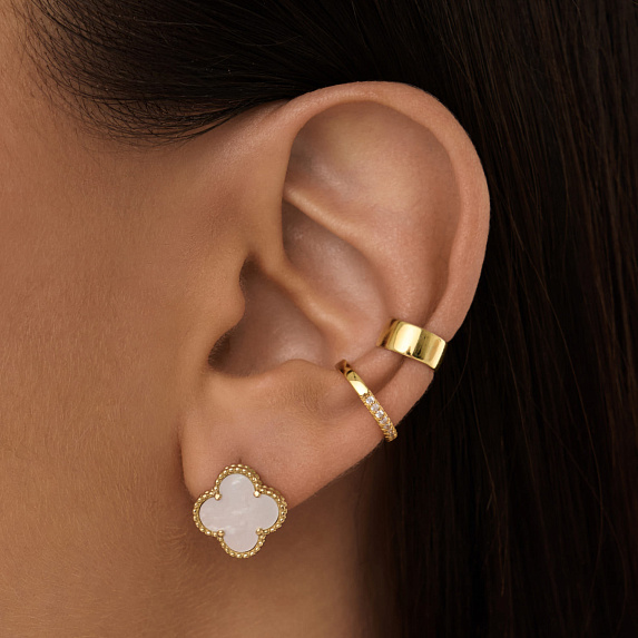 Серьги серебро 925 серебряные van cleef клевер Miestilo