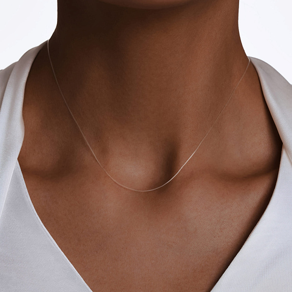 Колье леска на шею с застежкой из серебра в позолоте Miestilo