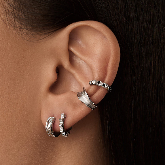 Серебряные серьги кольца Miestilo