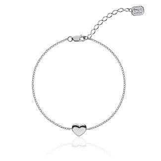 Нежный браслет с серебряным сердечком MIESTILO Miestilo