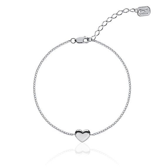 Нежный браслет с серебряным сердечком MIESTILO Miestilo