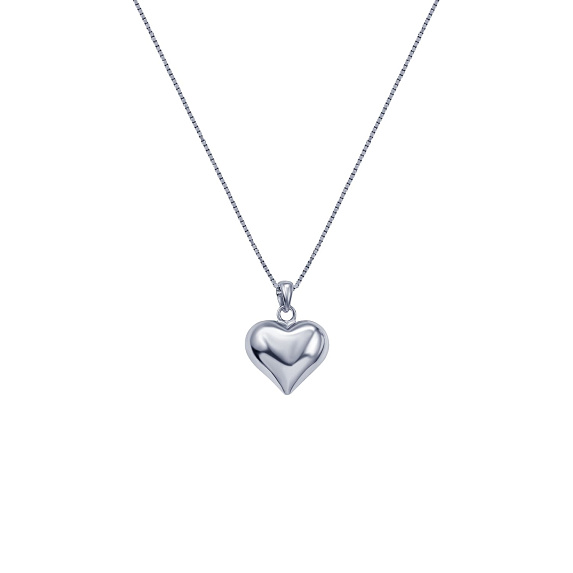 Подвеска сердце серебро 925 с цепочкой на шею Miestilo