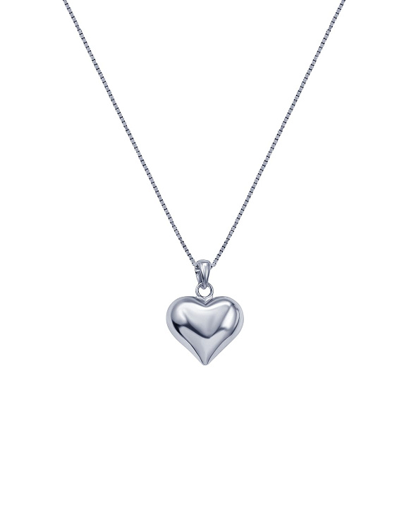 Подвеска сердце серебро 925 с цепочкой на шею Miestilo  2