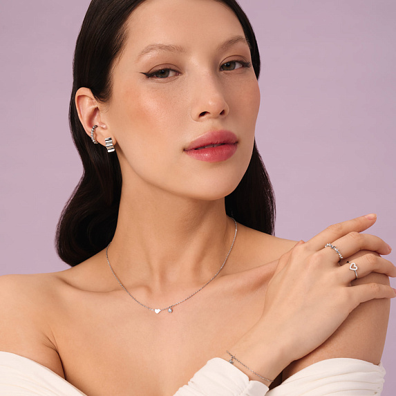 Серебряные серьги с мятым эффектом Miestilo