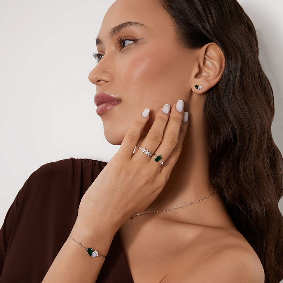 Кольцо серебро 925 ювелирное цветок тонкое Miestilo
