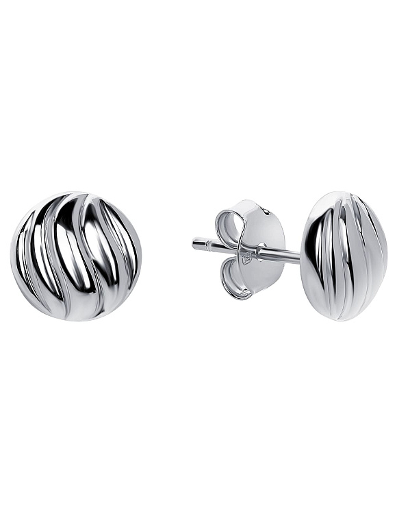 Серебряные серьги-гвоздики шары Miestilo  2