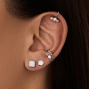 Серебряные серьги гвоздики с опалом Miestilo