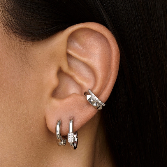 Серьги серебро 925 серебряные конго без вставок Miestilo