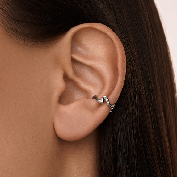 Изогнутый серебряный кафф Miestilo