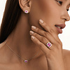 Серебряное кольцо с эмалью и корундом  Miestilo