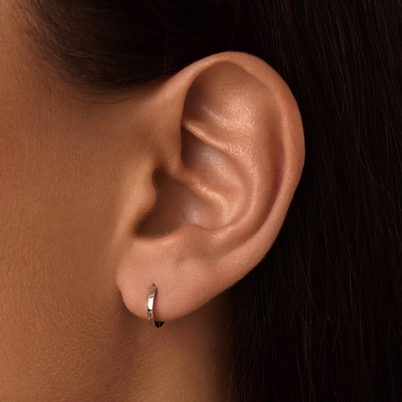 Моносерьга серебро 925 серьга кольцо серебряная одиночная Miestilo