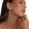Серебряный пирсинг с фианитом  Miestilo