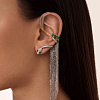 Серьга кафф серебро 925 моносерьга серебряная висячая Miestilo