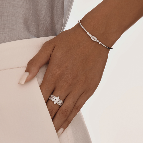 Серебряное кольцо с фианитами Miestilo