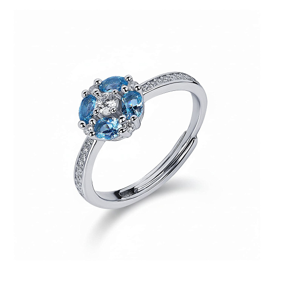Серебряное кольцо с фианитами Miestilo
