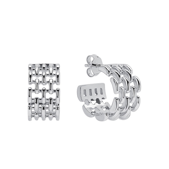 Серьги серебро 925 серебряные гвоздики женские кольца Miestilo