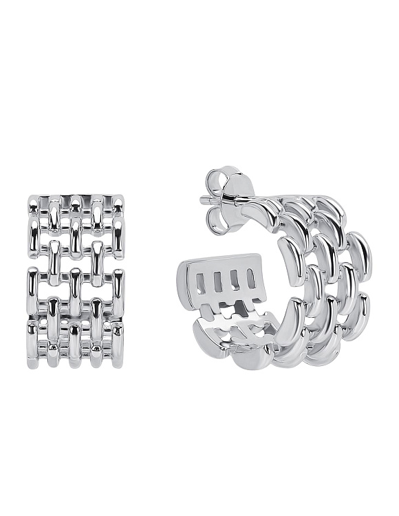 Серьги серебро 925 серебряные гвоздики женские кольца Miestilo  2