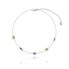 Серебряное колье с цветными камнями Miestilo
