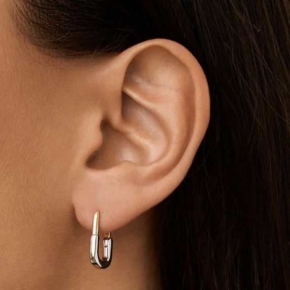 Серьги конго серебро 925 серебряные массивные колечки Miestilo