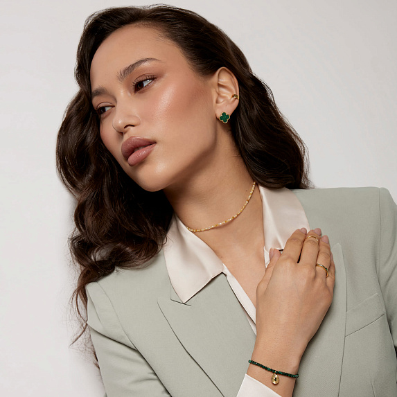 Серьги серебро 925 серебряные van cleef клевер Miestilo