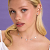Серебрянные серьги гвоздики с фианитами Miestilo
