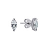 Серьги серебро 925 гвоздики серебряные с камнем Miestilo