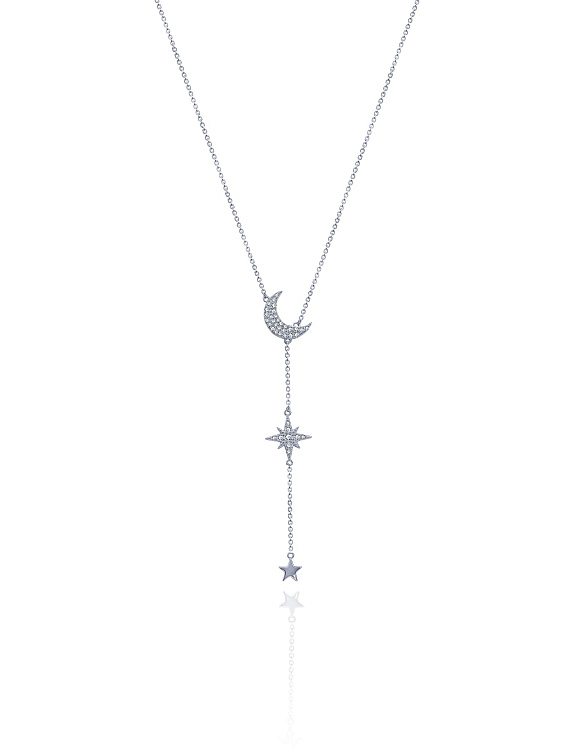 Серебряное колье со звездами и фианитами MIESTILO Miestilo  2