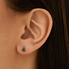 Серьги серебро 925 гвоздики серебряные с камнями Miestilo