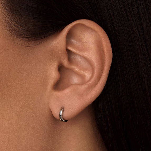 Серьги кольца конго серебро 925 серебряные круглые Miestilo