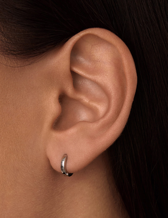 Серьги кольца конго серебро 925 серебряные круглые Miestilo