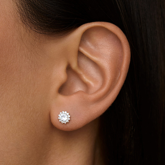 Серьги серебро 925 серебряные гвоздики женские Miestilo