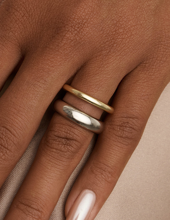 Кольцо серебро 925 ювелирное колечко дутое Miestilo