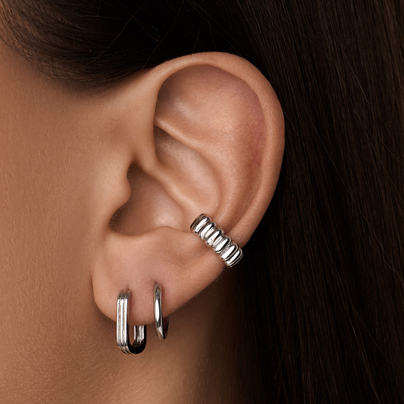 Серьги кольца серебро 925 серебряные конго Miestilo