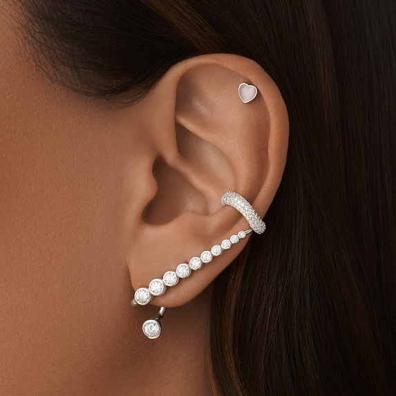 Серебряный пирсинг Сердце  Miestilo