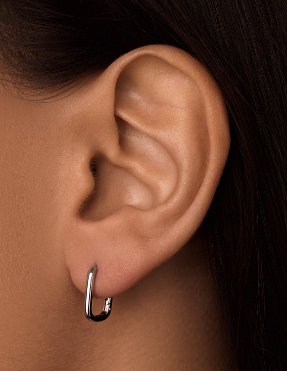 Серьги серебро 925, серьги кольца серебро, серьги конго серебро 925 Miestilo