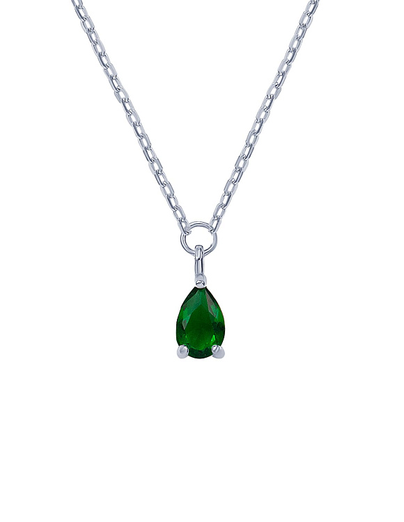 Подвеска серебро 925 на шею капля Miestilo  2