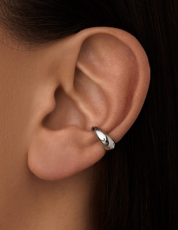 Серебряный кафф дутый без вставок MIESTILO Miestilo