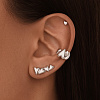 Серебряный кафф сердца MIESTILO Miestilo