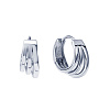 Серьги кольца серебро 925 серебряные круглые конго Miestilo